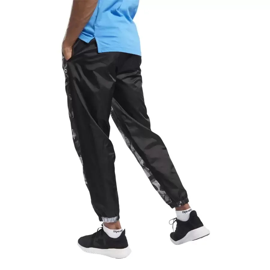 Imagen 1 de 4 de Pantalón Reebok Con Puño Myt-NEGRO/BLANCO