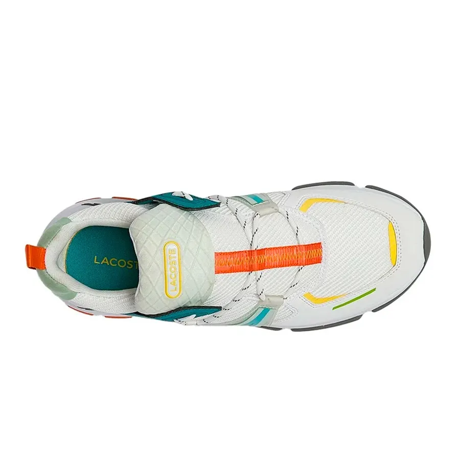 Imagen 3 de 5 de Zapatillas Lacoste L003-BLANCO/PETROLEO/NARANJA