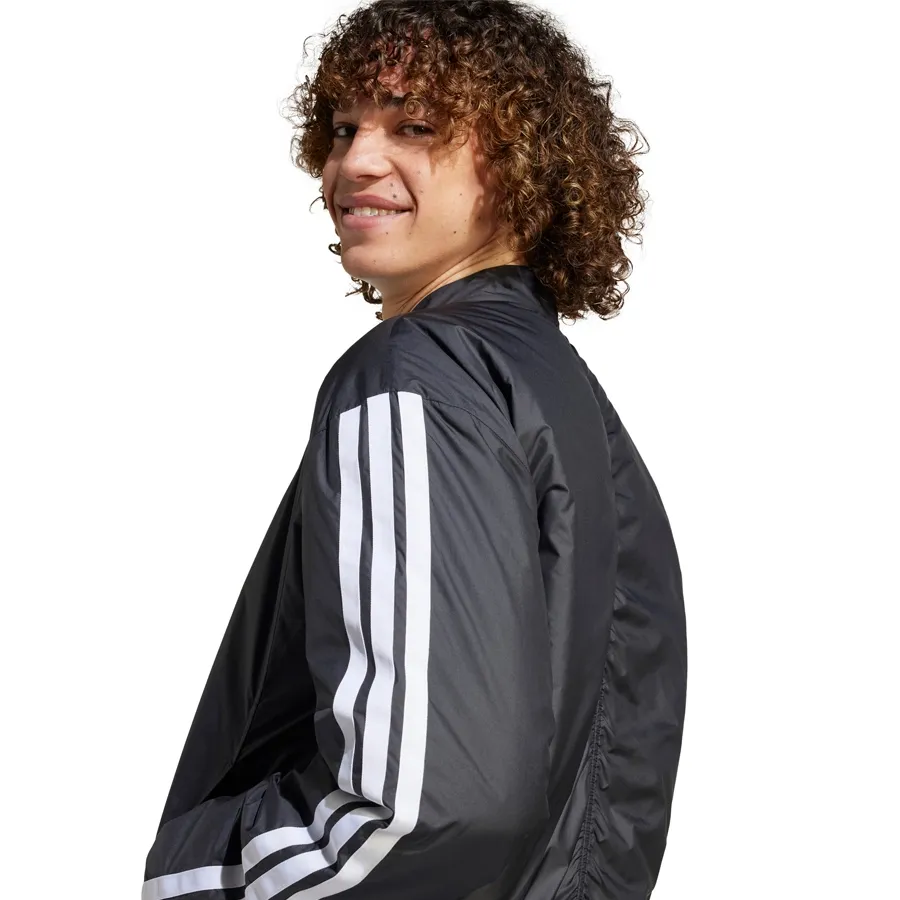 Imagen 4 de 5 de Campera adidas Bómber Térmica Essentials 3 Tiras-NEGRO/BLANCO