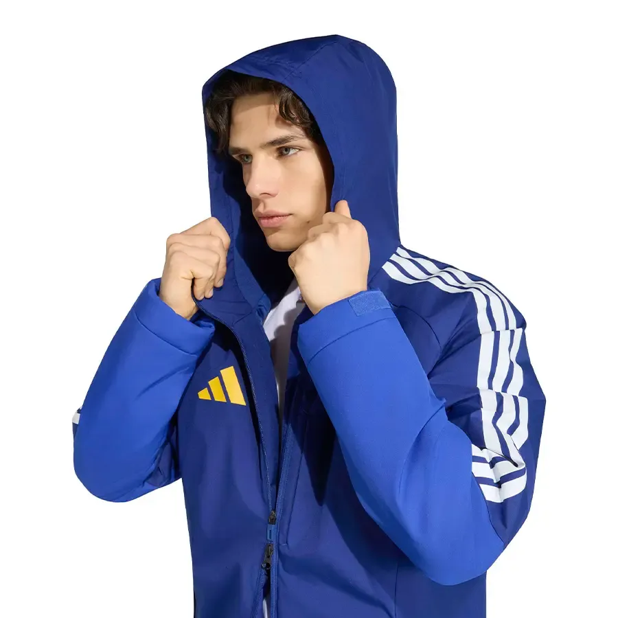 Imagen 3 de 5 de Campera adidas Parka Stadium Boca-AZUL/AMARILLO