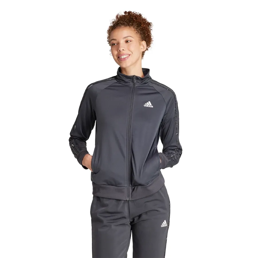 Imagen 0 de 5 de Campera adidas Animal Print 3 Tiras-NEGRO