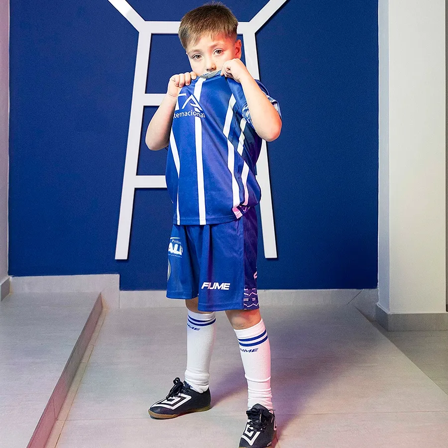 Imagen 1 de 7 de Conjunto Fiume Sport Tripack Godoy Cruz Kids 2025-AZUL/BLANCO