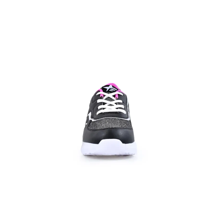 Imagen 4 de 6 de Zapatillas Footy Top-NEGRO/FUCSIA/PLATA