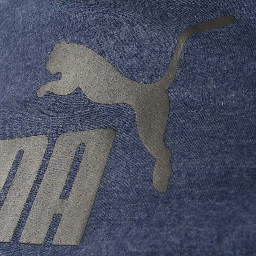 Imagen 2 de 4 de Remera Puma Essencial Heather-MARINO/NEGRO