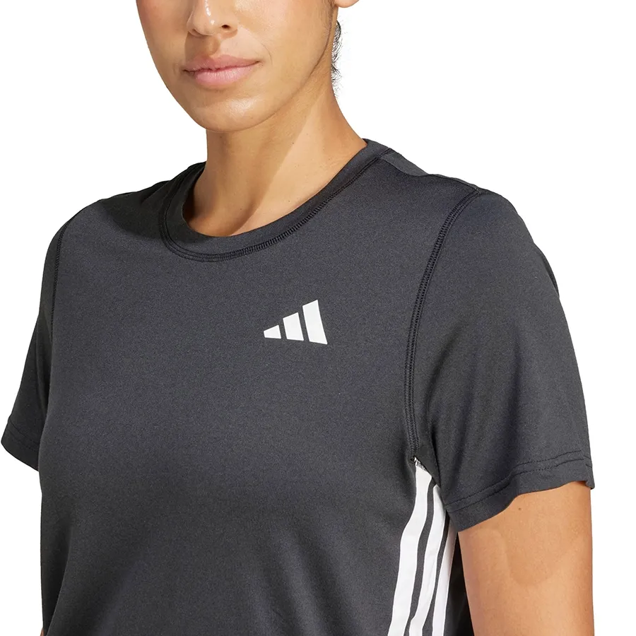 Imagen 2 de 4 de Remera adidas Train Essentials 3 Stripes Tee-NEGRO