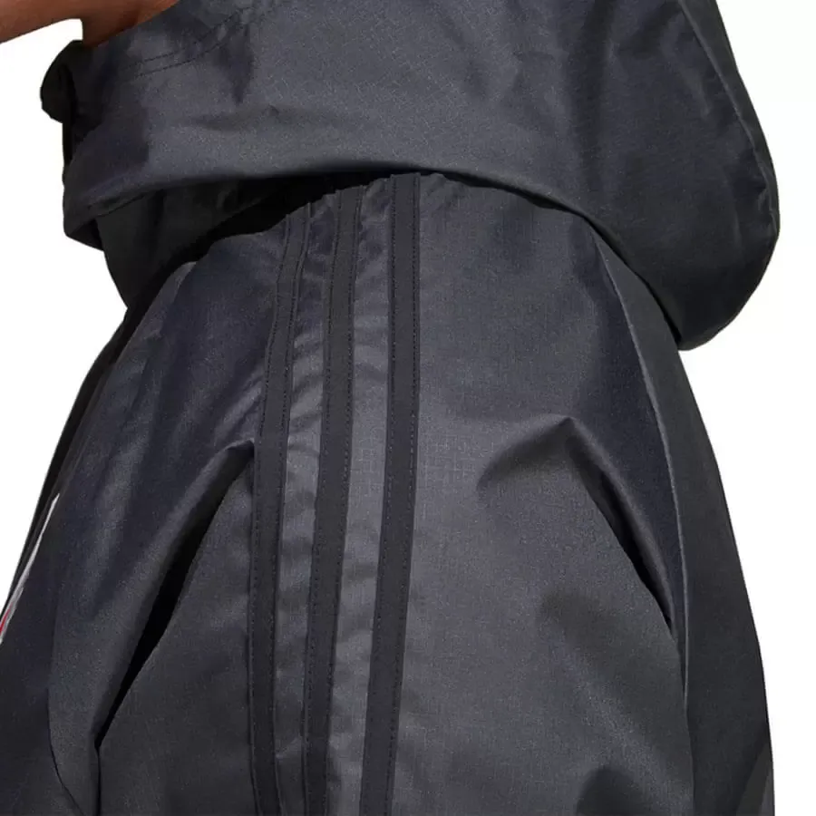 Imagen 2 de 4 de Campera adidas Impermeable Club Atlético River Plate-GRAFITO