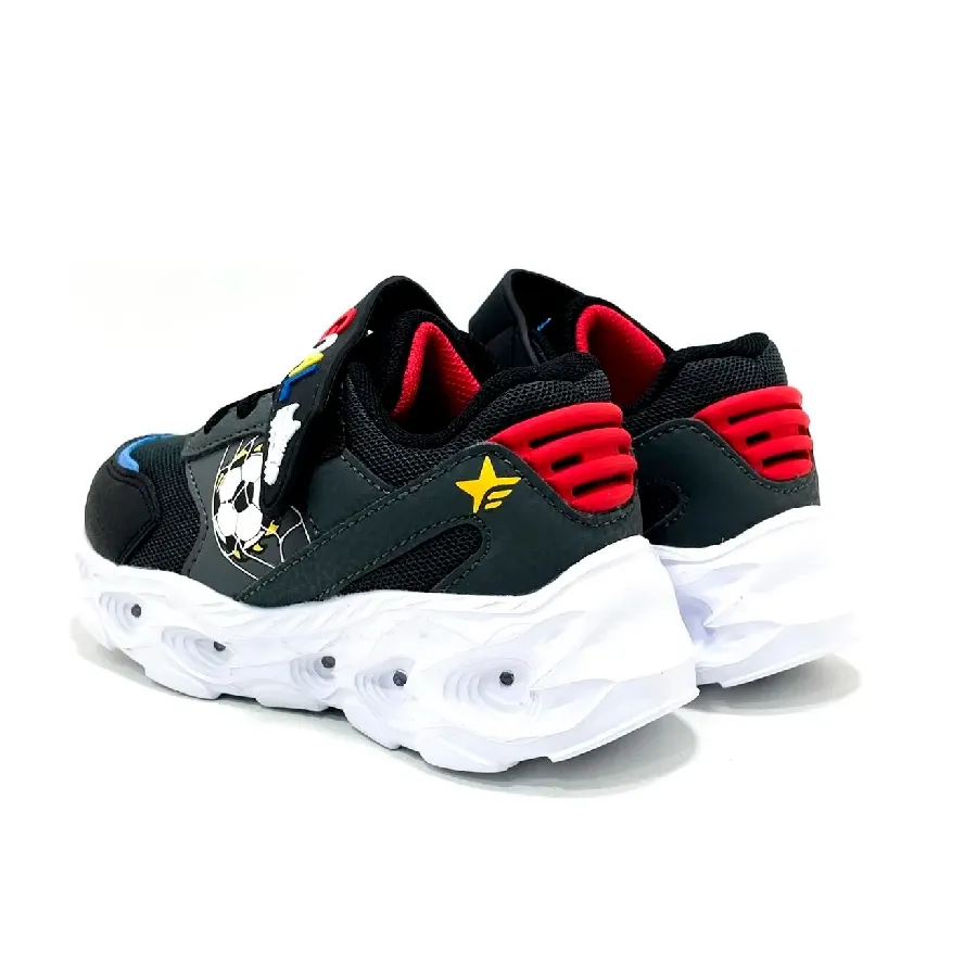 Imagen 2 de 3 de Zapatillas Footy Zapatilla Goal con Luz Led-GRAFITO/NEGRO/ROJO