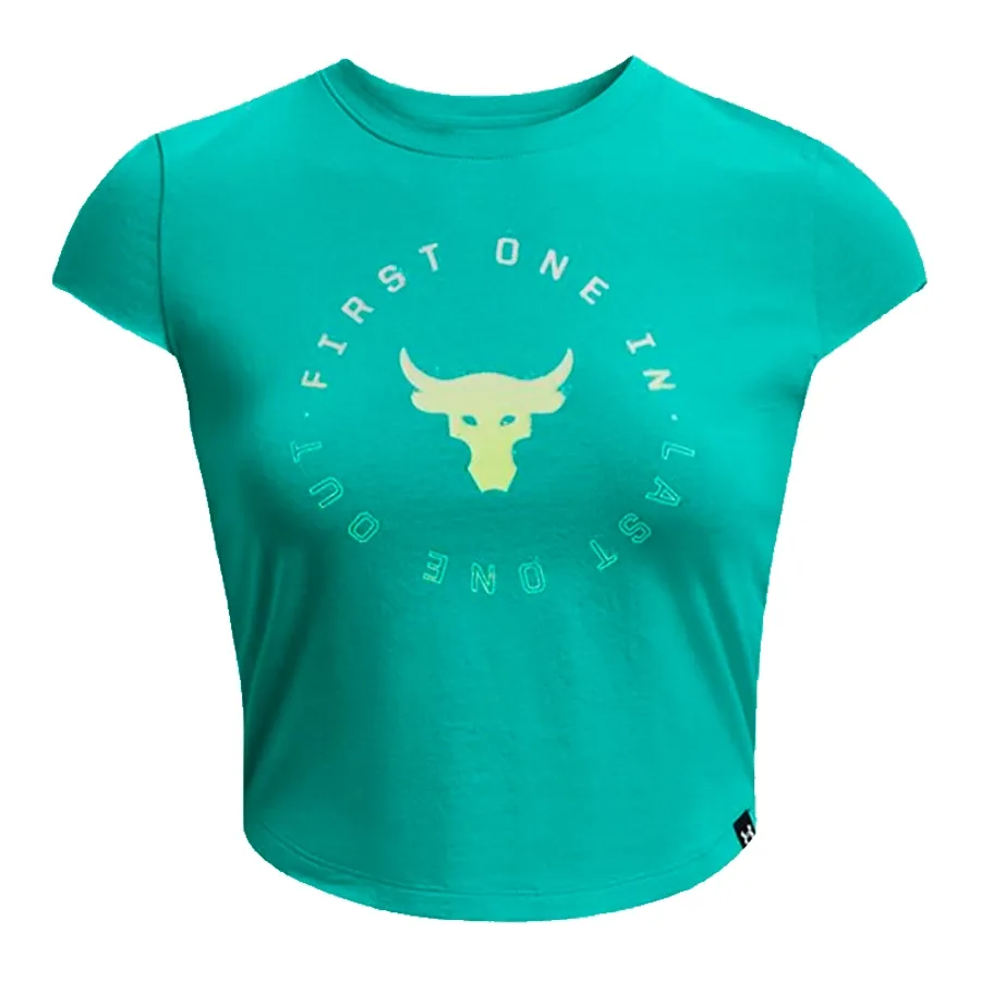 Imagen 2 de 4 de Remera Under Armour Project Rock Night Shift-VERDE AGUA