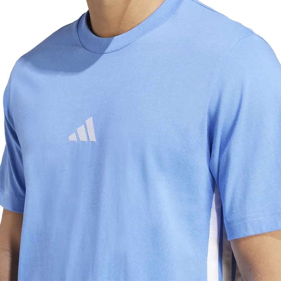 Imagen 0 de 5 de Remera adidas Essentials Single Jersey 3 Stripes-CELESTE