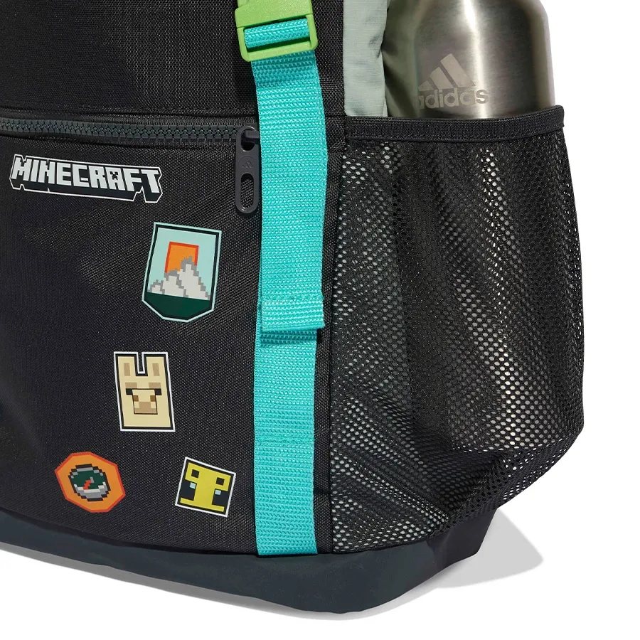 Imagen 4 de 7 de Mochila Adidas Minecraft-NEGRO/VERDE/TURQUESA