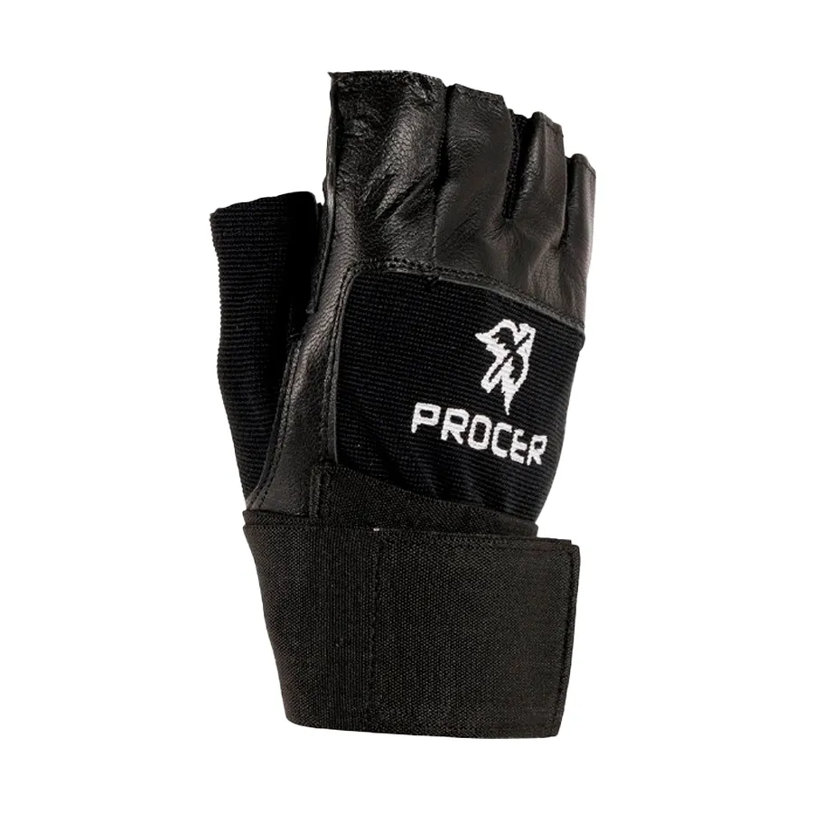 Imagen 1 de 2 de Guantes Procer Cuero Gym Full-NEGRO