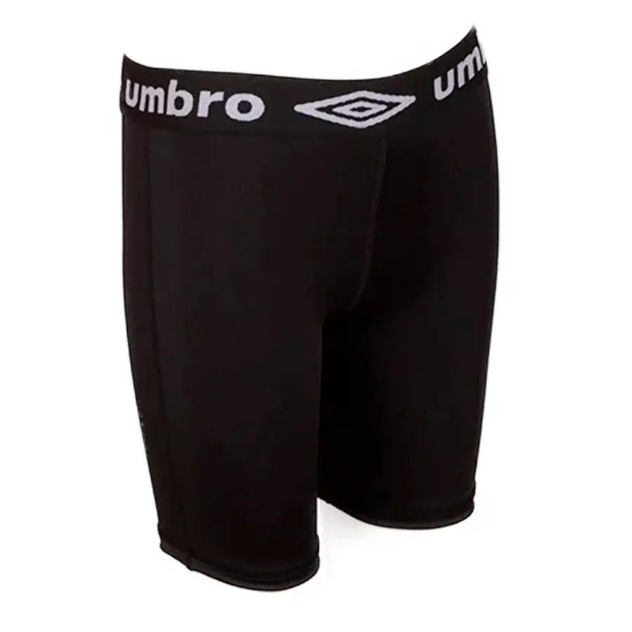 Imagen 2 de 3 de Calza Umbro Kids Térmica-NEGRO/BLANCO