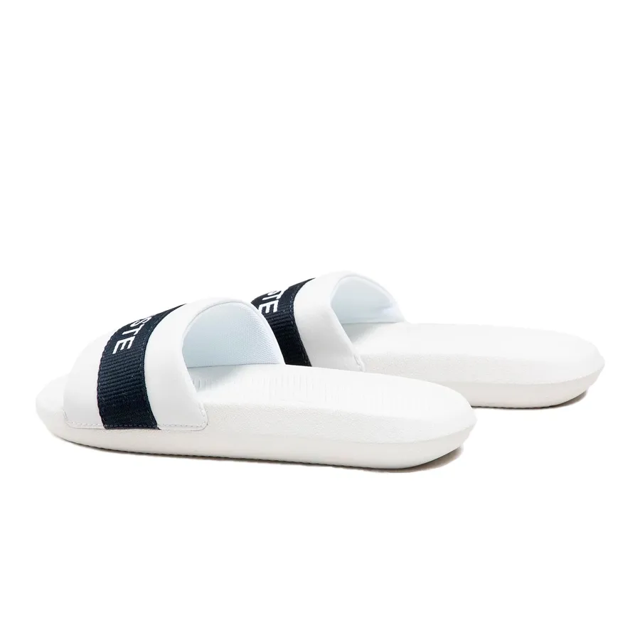 Imagen 1 de 4 de Ojotas Lacoste Croco Slide-BLANCO/MARINO