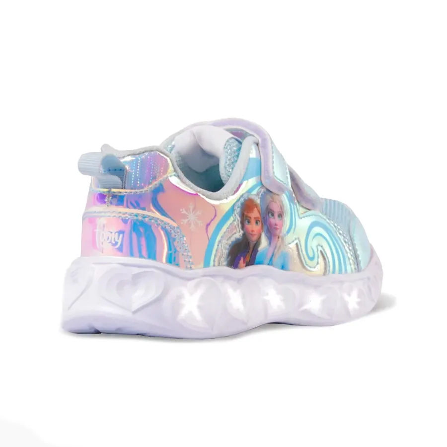 Imagen 2 de 3 de Zapatillas Footy Frozen Tornasol-AQUA/PLATA