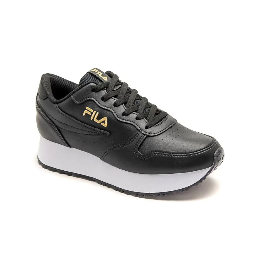 Imagen 3 de 5 de Zapatillas Fila Euro Jogger Wedge sl w-NEGRO/DORADO