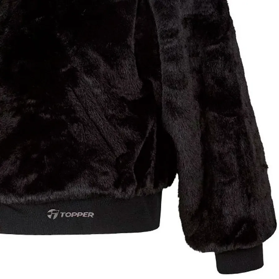Imagen 3 de 4 de Campera Topper Bomber Wide Fur-NEGRO