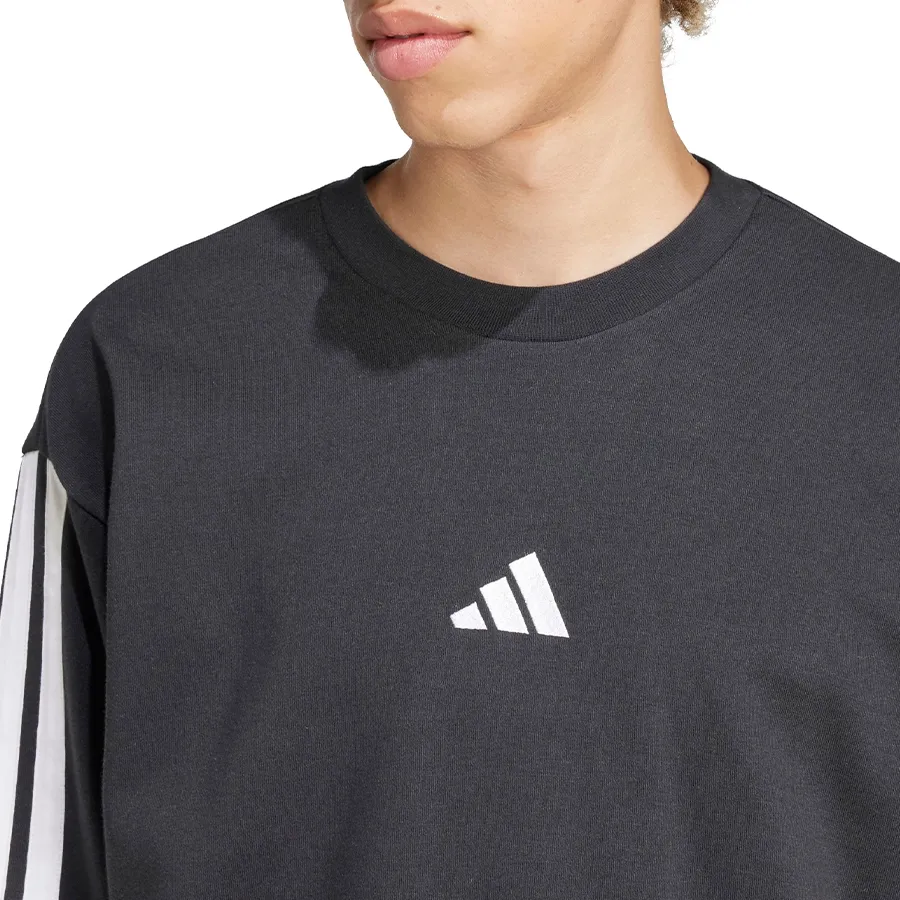 Imagen 4 de 5 de Buzo adidas Essentials 3 Stripes-NEGRO