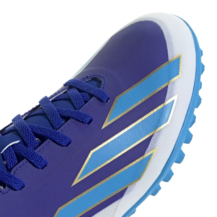 Imagen 6 de 7 de Botines adidas X Crazyfast Club Tf-AZUL/CELESTE/DORADO