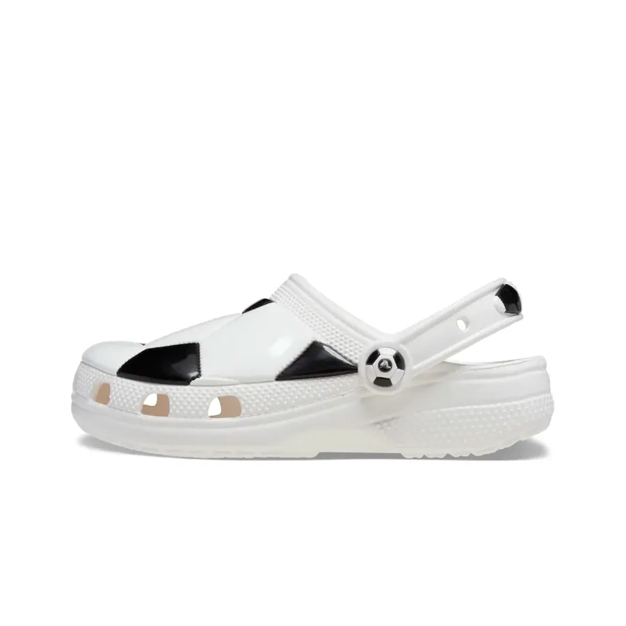 Imagen 2 de 6 de Ojotas Crocs Classic Soccer Ball Clog-BLANCO/NEGRO