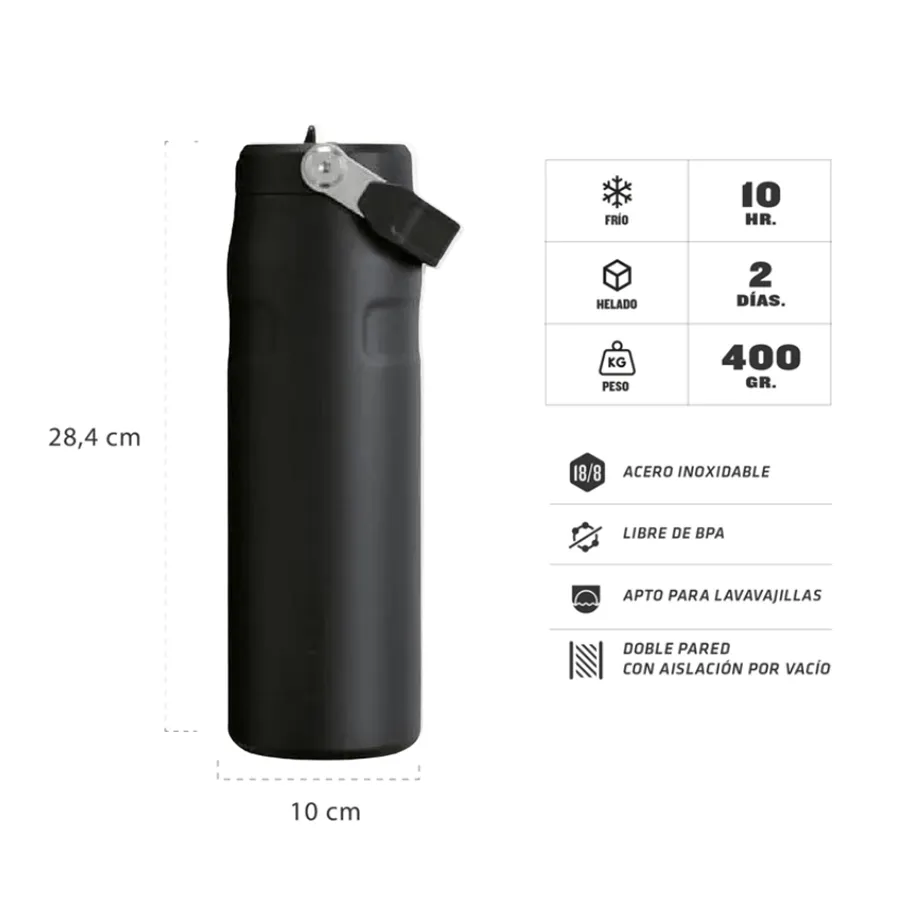 Imagen 3 de 4 de Botella Stanley Aerolight Flipstraw 710Ml-NEGRO