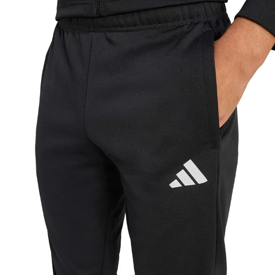 Imagen 3 de 5 de Pantalón adidas Sereno 3 Stripes-NEGRO/BLANCO