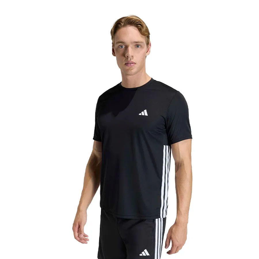 Imagen 0 de 5 de Remera adidas Workout Essentials 3 Stripes-NEGRO
