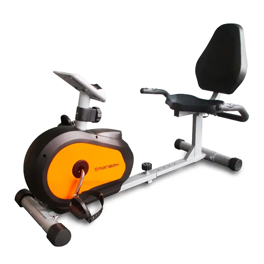 Imagen 2 de 4 de Bicicleta Fija Ranbak Recumbent Magnetico 201-GRIS/NARANJA