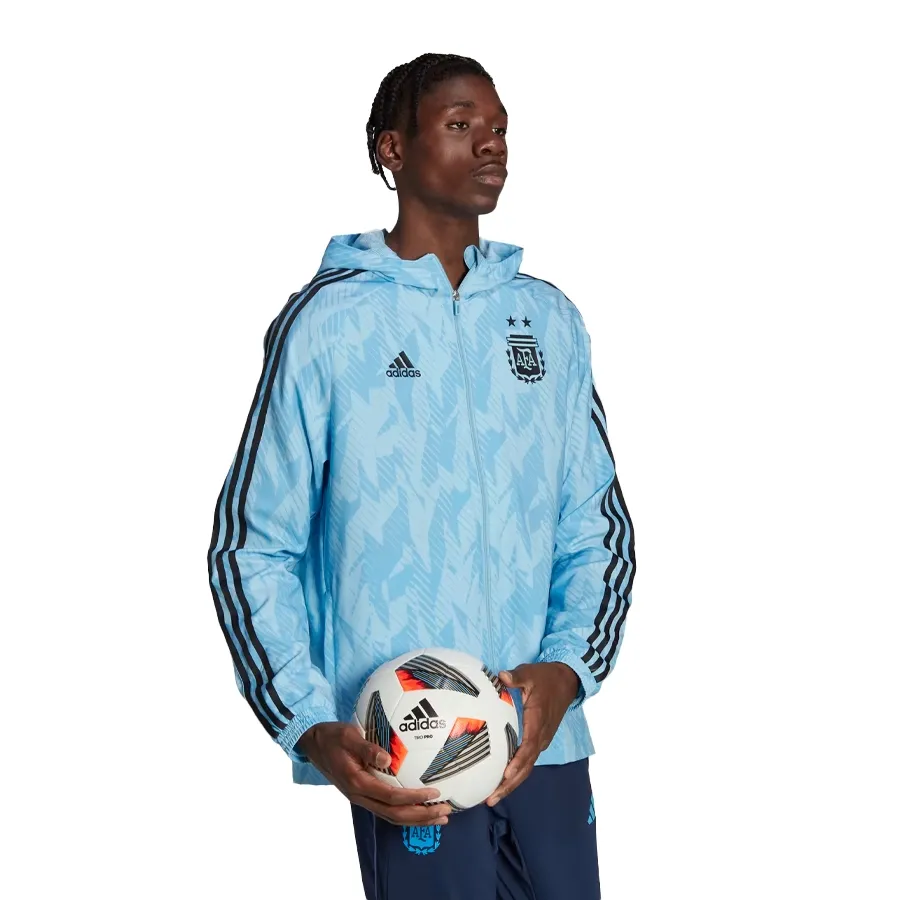 Imagen 1 de 6 de Campera adidas Rompevientos Argentina-CELESTE/NEGRO