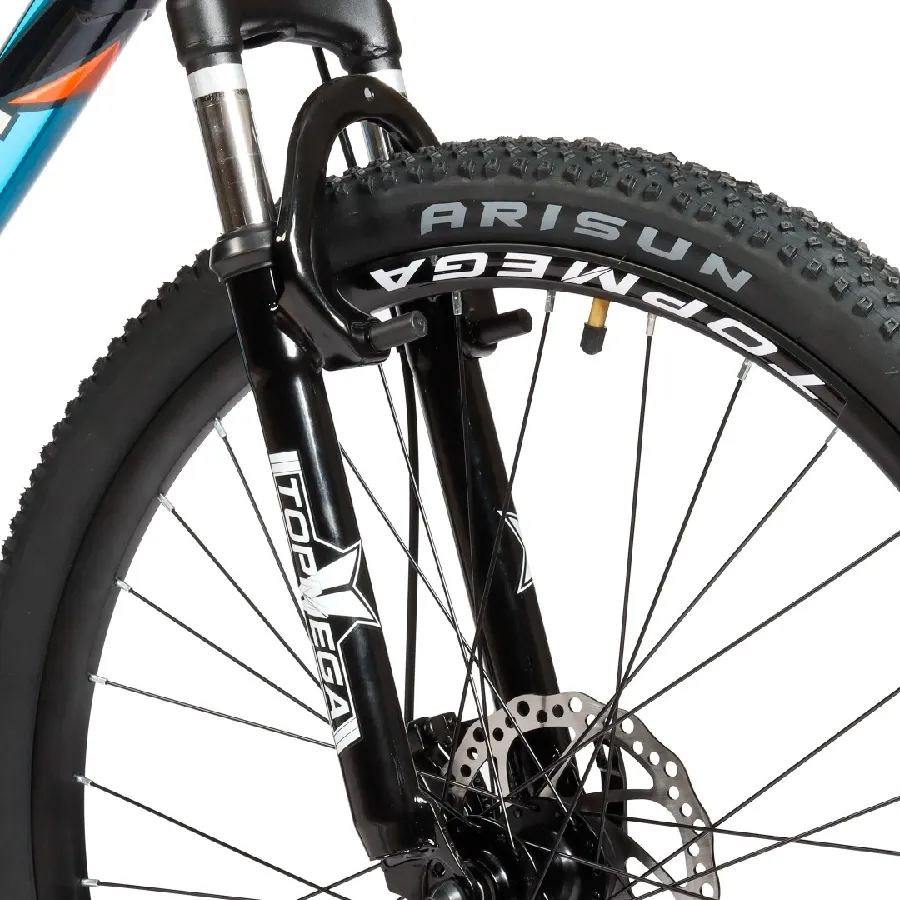 Imagen 6 de 8 de TopMega Mountain Bike Neptune R26 21vel-NEGRO/CELESTE/NARANJA