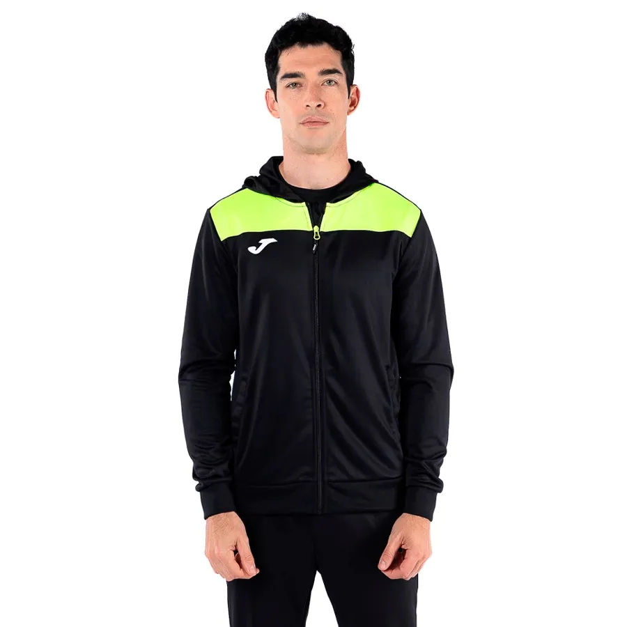 Imagen 0 de 4 de Campera Joma Phoenix II 121-NEGRO/VERDE FLUOR