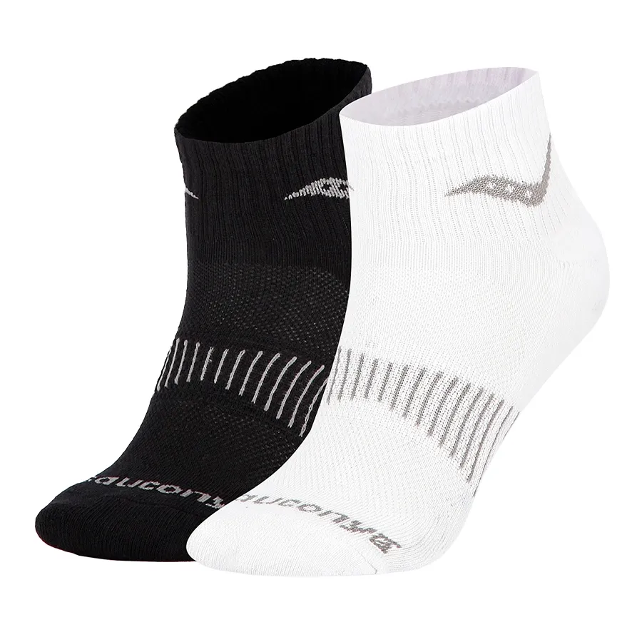 Imagen 0 de 2 de Medias Saucony Run Dry Mid Crew-BLANCO/NEGRO/GRIS