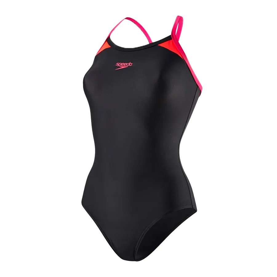 Imagen 0 de 3 de Malla Speedo Splice Thinstrap Racerback Enteriza-NEGRO/FUCSIA