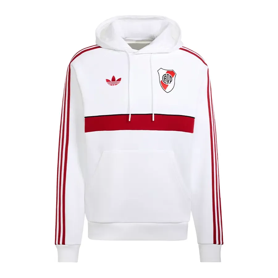 Imagen 2 de 5 de Buzo adidas originals River Plate Con Capucha-BLANCO/ROJO