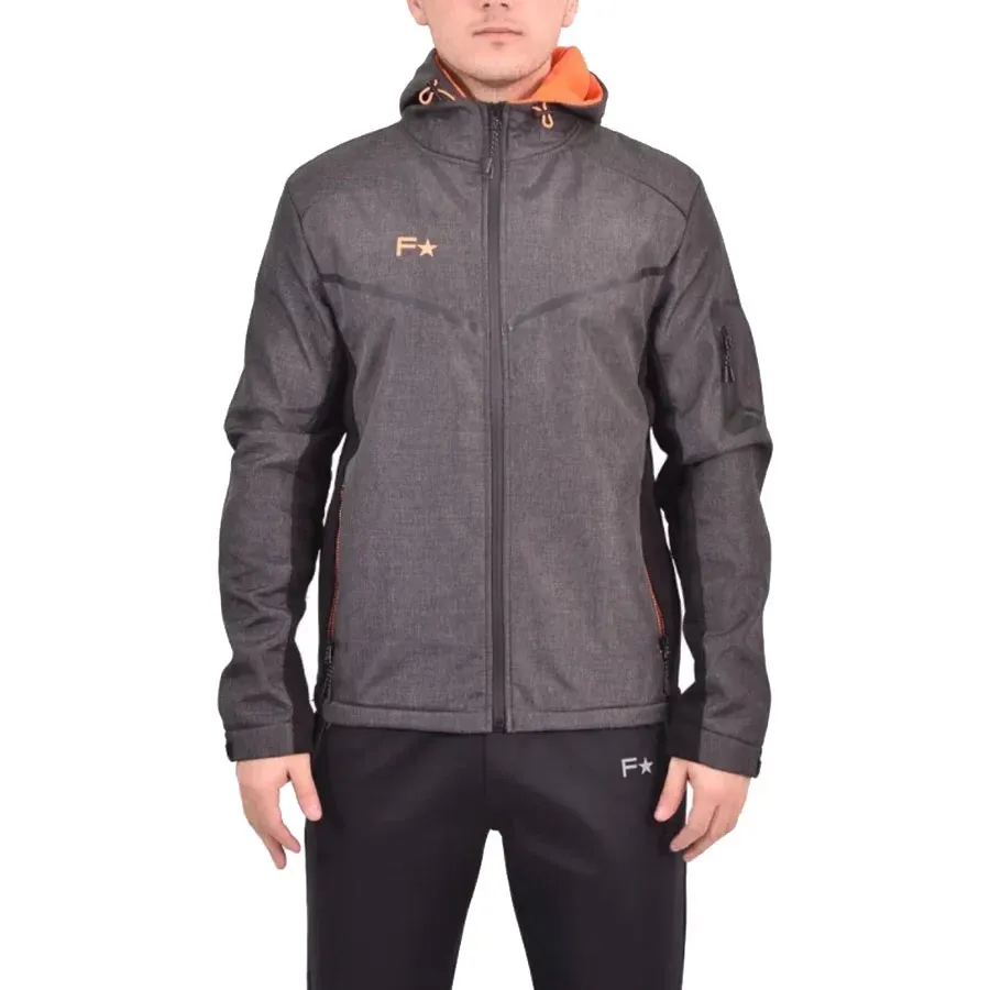Imagen 1 de 2 de Campera Fiume Sport Polar Y-GRAFITO/NARANJA