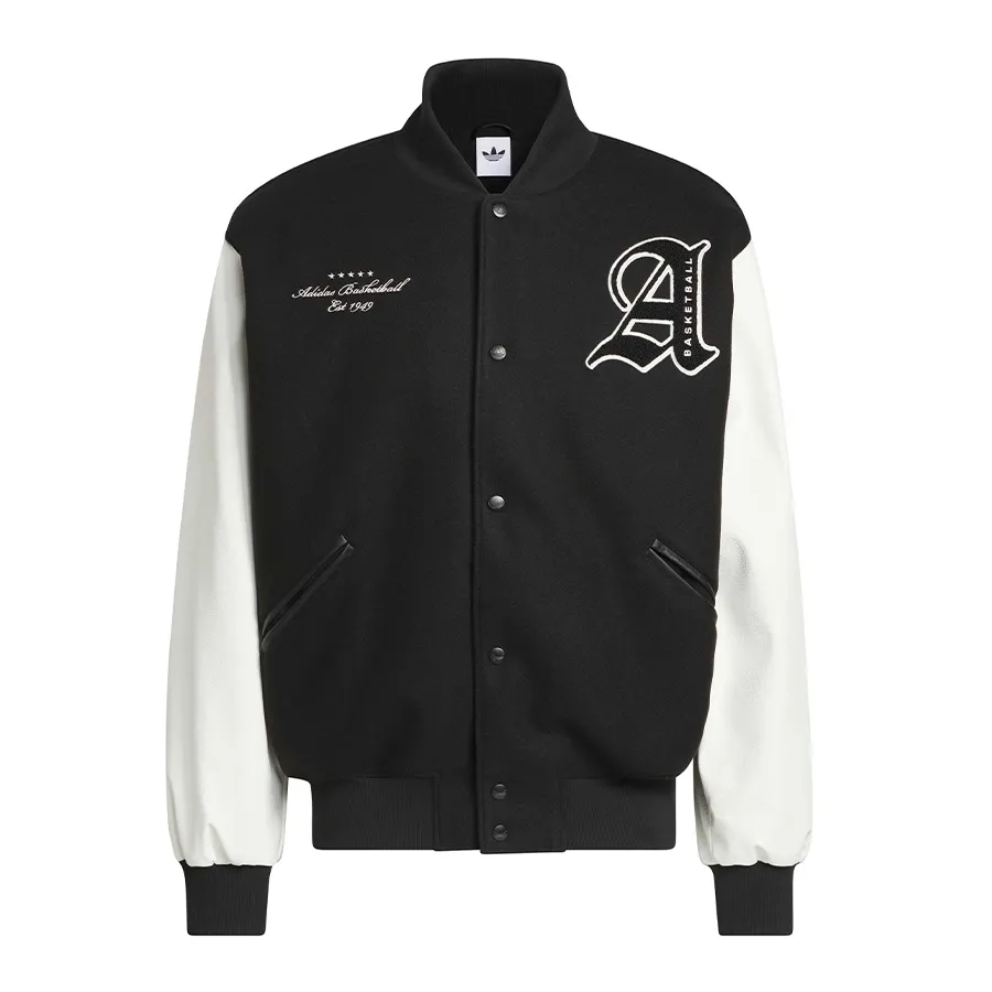 Imagen 4 de 7 de Campera adidas originals Varsity Basketball-NEGRO/BLANCO