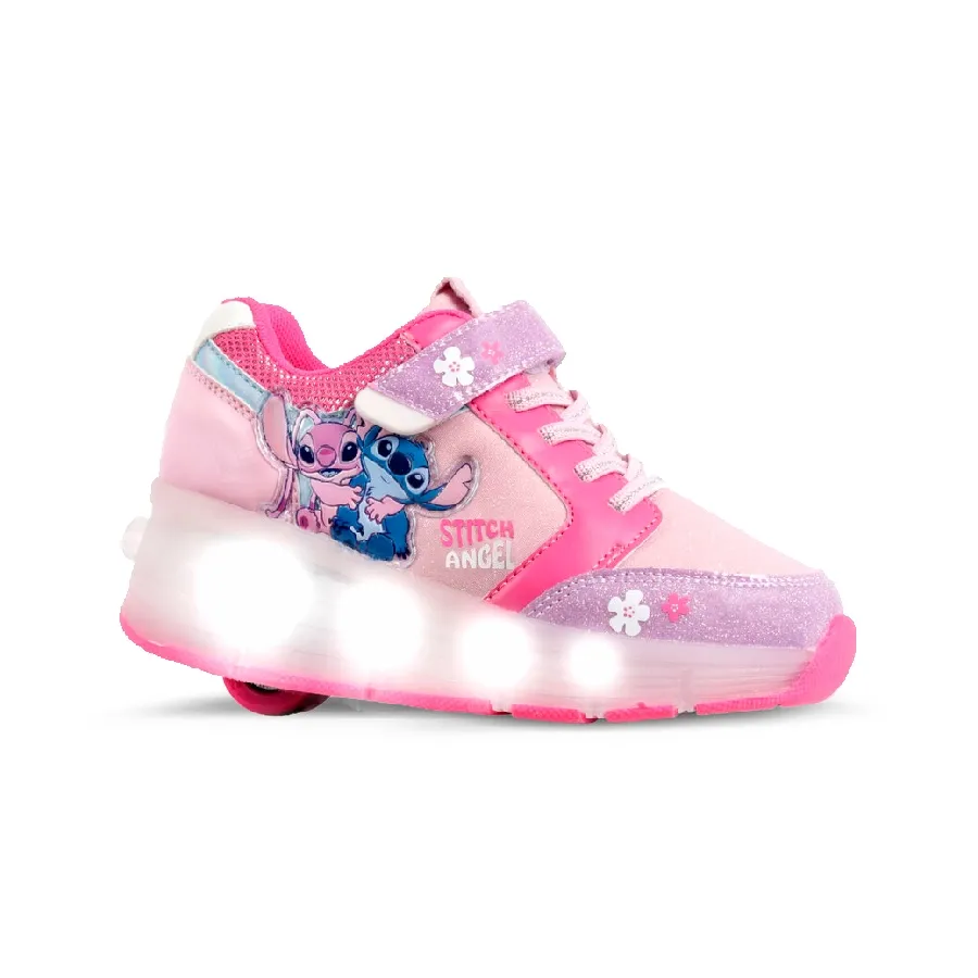 Imagen 0 de 3 de Zapatillas Footy Roller Stitch Love con Ruedas+Luz Led-ROSA/FUCSIA/LILA