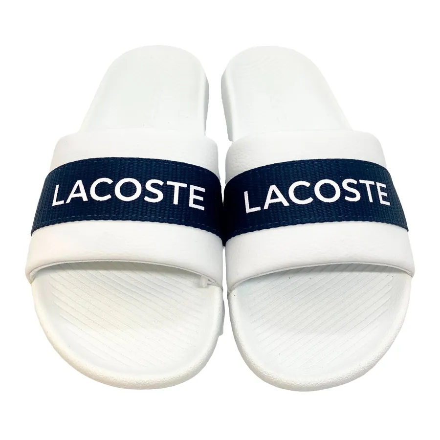 Imagen 2 de 4 de Ojotas Lacoste Croco Slide-BLANCO/MARINO