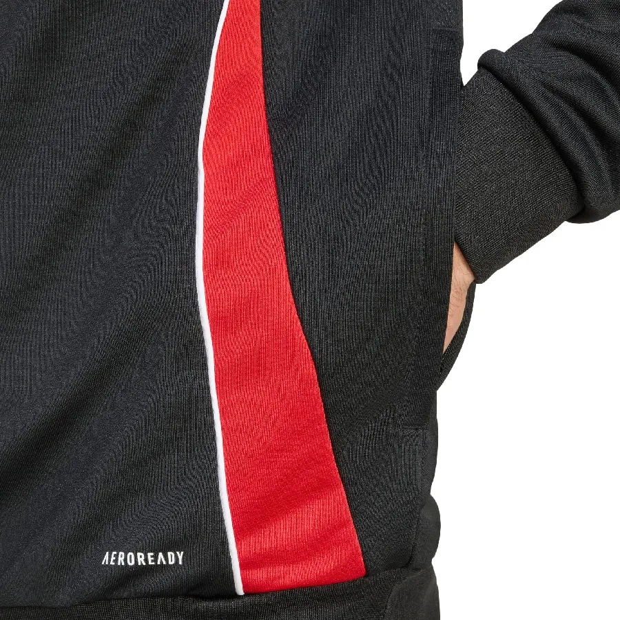 Imagen 4 de 5 de Buzo De Entrenamiento adidas con Capucha de River Plate Tiro 25-NEGRO/ROJO