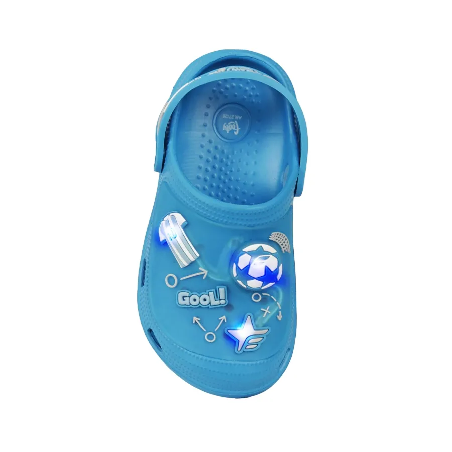 Imagen 2 de 4 de Sandalias Footy Clogs Argentina con luz-AZUL