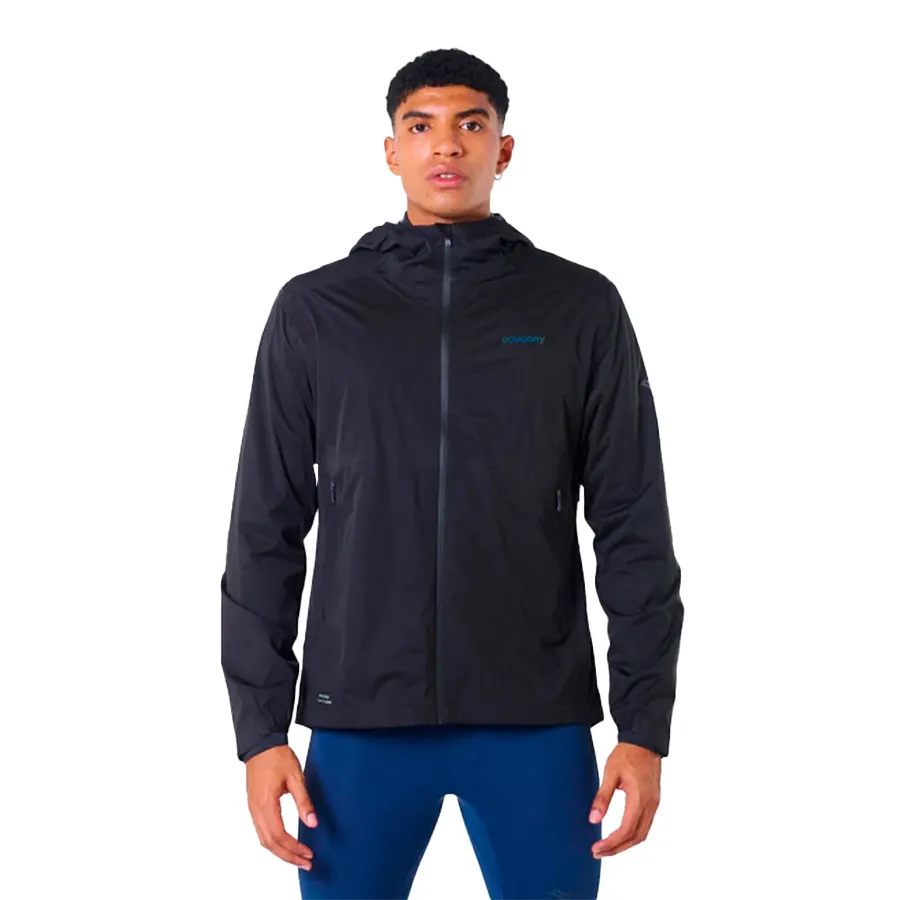 Imagen 0 de 6 de Campera Saucony Hurricane Waterproof-NEGRO
