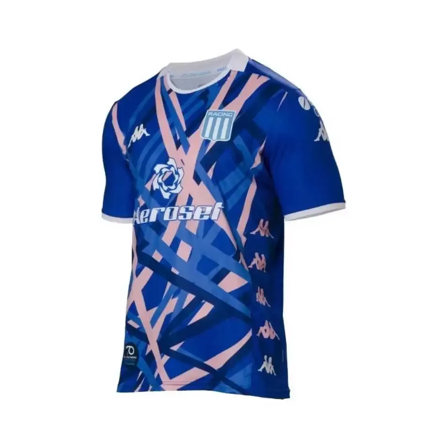 Imagen 1 de 2 de Camiseta Kappa Racing Club Goalkeeper 2-AZUL/ROSA/BLANCO