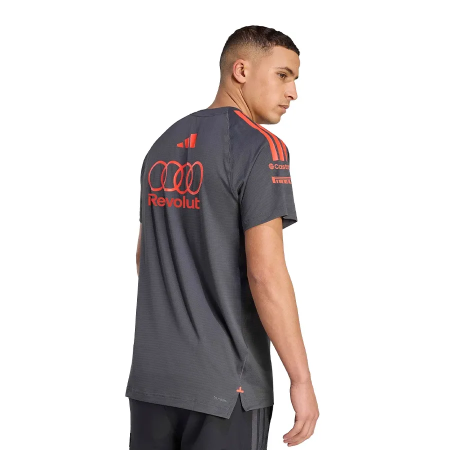 Imagen 1 de 4 de Remera adidas Audi Revolut-Mecanico-GRAFITO/NARANJA