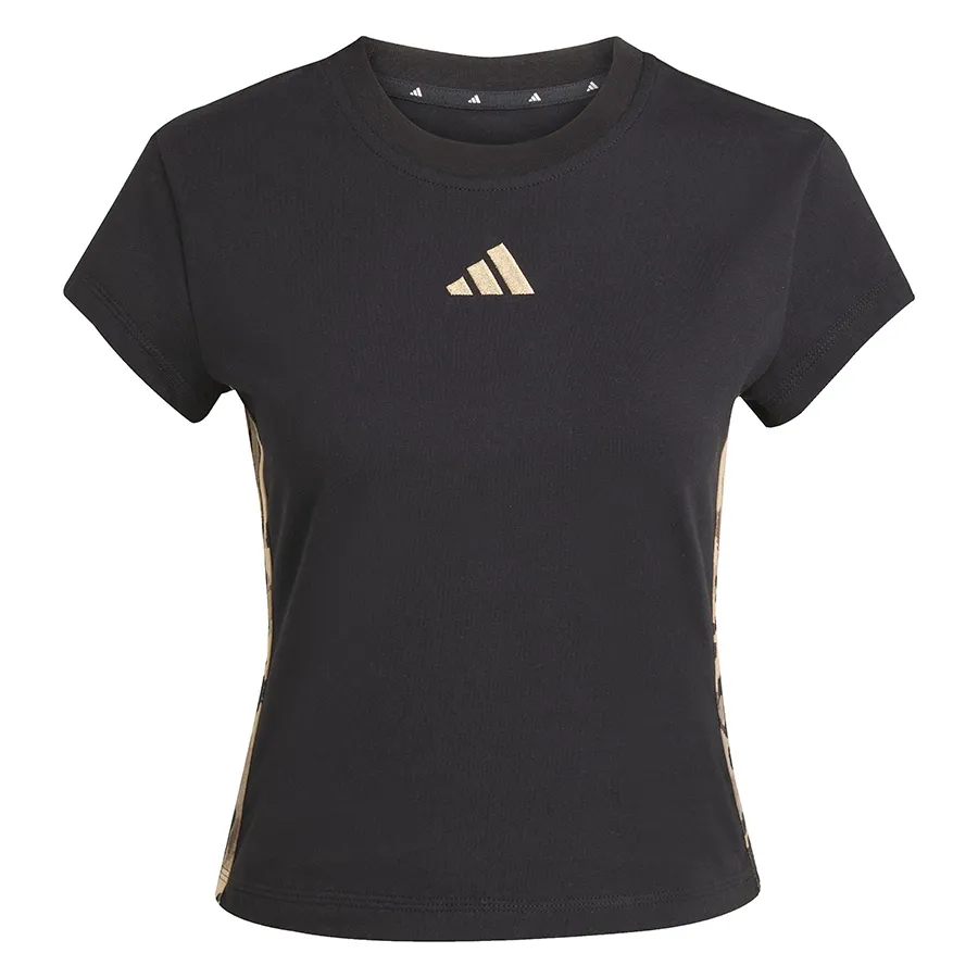 Imagen 3 de 4 de Remera adidas 3 Stripes Estampado Animal Print-NEGRO/PRINT