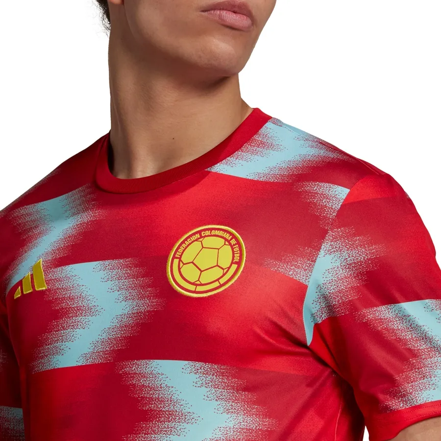 Imagen 4 de 6 de Camiseta adidas De Calentamiento Selección Colombia-ROJO/CELESTE
