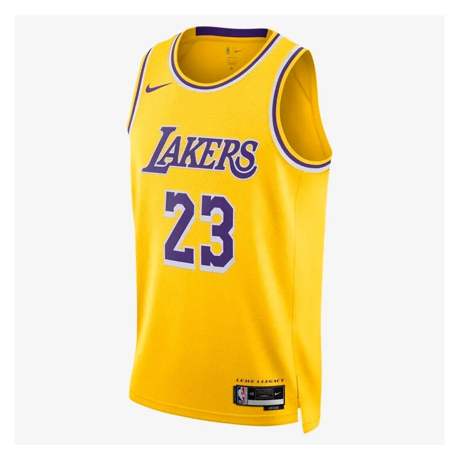 Imagen 1 de 4 de Musculosa Nike Los Angeles Lakers Icon Edition 22/23-AMARILLO/MORADO