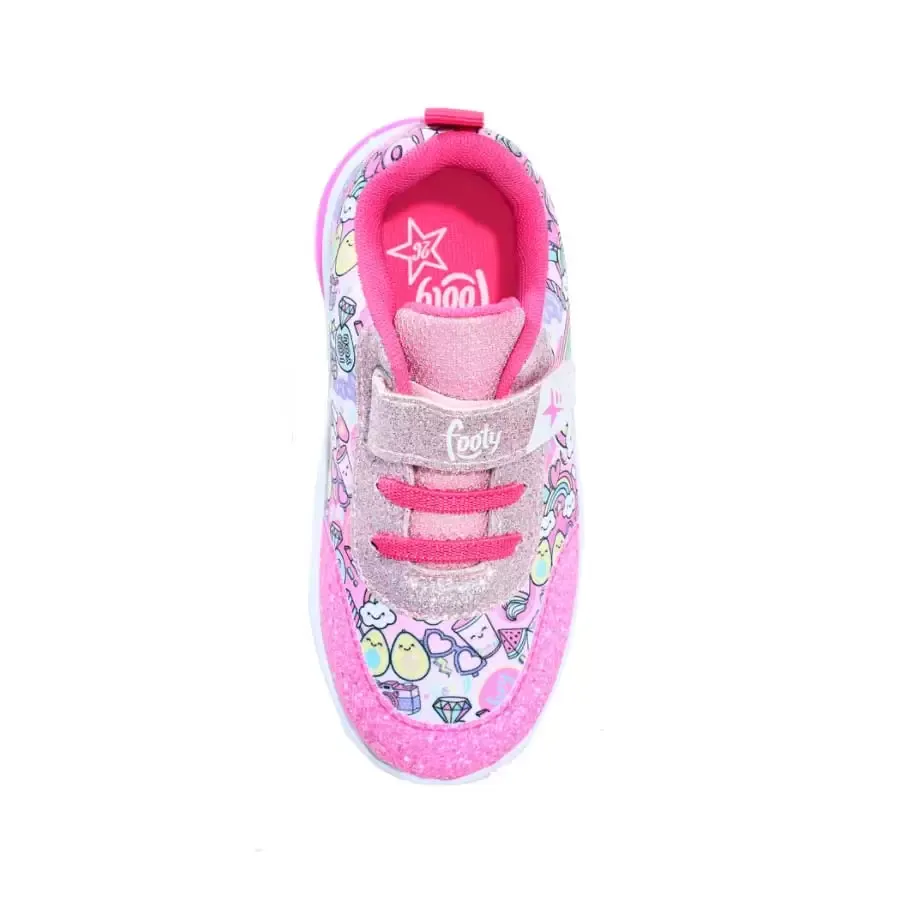 Imagen 3 de 5 de Zapatillas Footy Inyectada C/Luz-FUCSIA/BLANCO