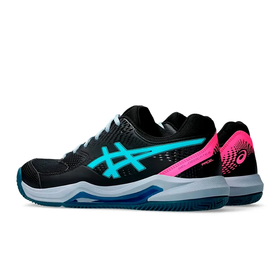 Imagen 3 de 6 de Zapatillas Asics Gel-Dedicate 8 Padel-NEGRO/TURQUESA/ROSA