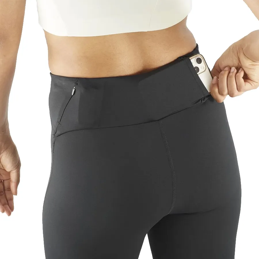 Imagen 2 de 4 de Calza Salomon Shakeout Core Tights 28"-NEGRO