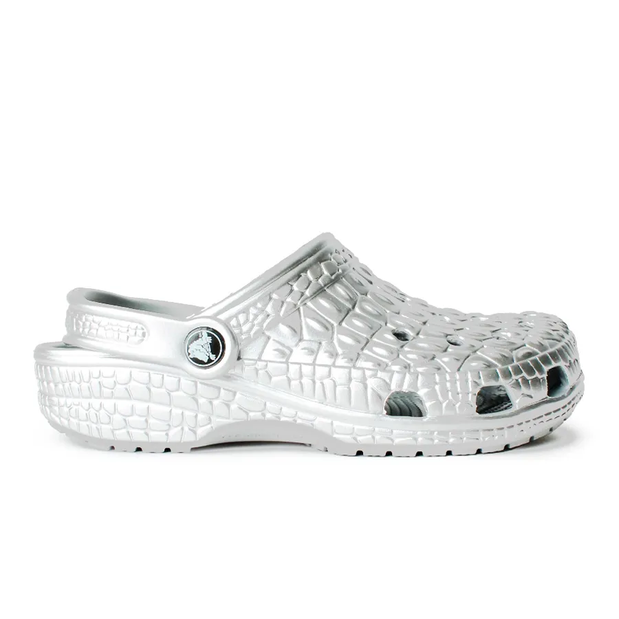 Imagen 0 de 6 de Ojotas Crocs Classic Metallic-PLATA