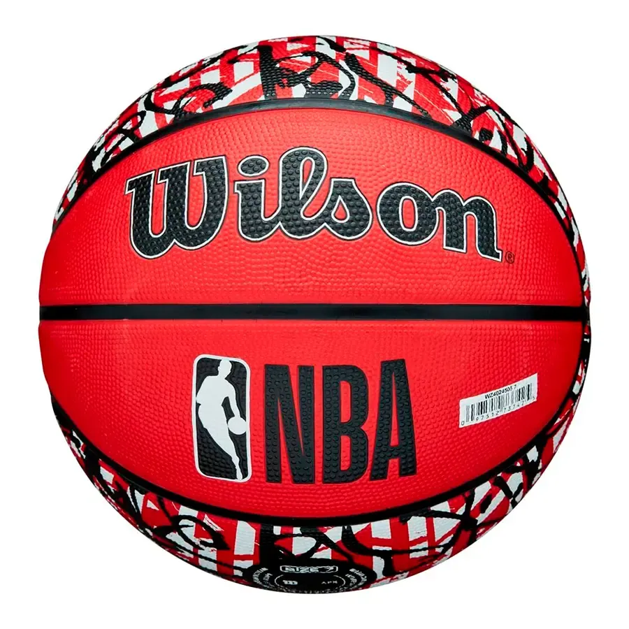 Imagen 3 de 6 de Pelota Wilson Graffiti Chi Bulls 7-ROJO/NEGRO